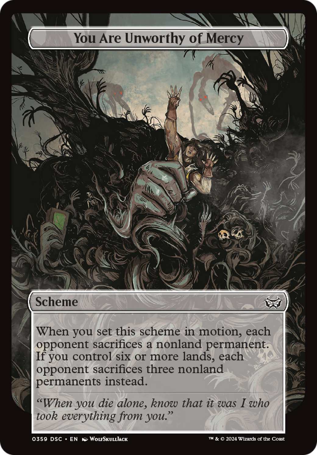 You Are Unworthy of Mercy (A:DSC-359) - Duskmourn: House of Horror Commander