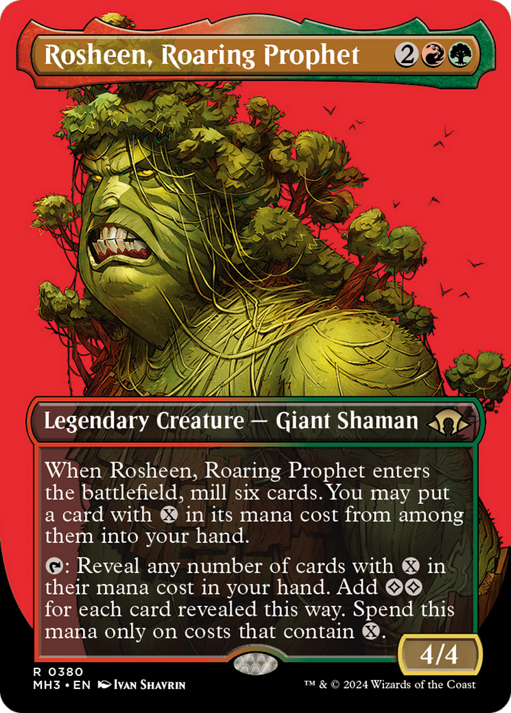 Rosheen, Roaring Prophet (Borderless) (MH3-380) - Modern Horizons 3 (Borderless) Foil