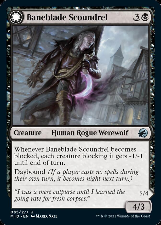 Baneblade Scoundrel // Baneclaw Marauder (MID-085) - Innistrad: Midnight Hunt: (Double Faced Transform) Foil