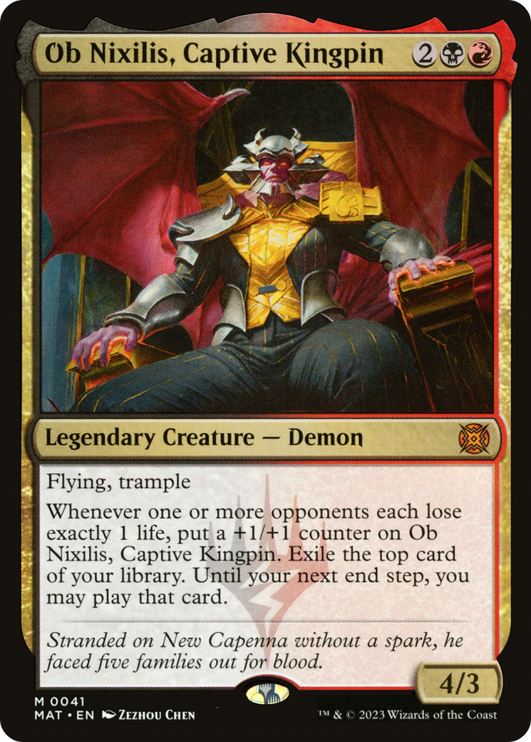 Ob Nixilis, Captive Kingpin (MAT-041) - March of the Machine: The Aftermath Foil