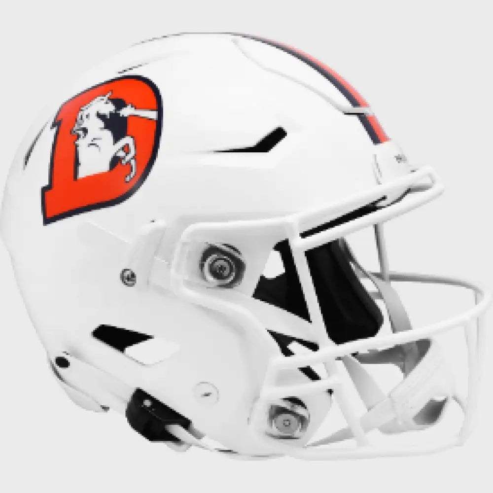 Denver Broncos Full Size Authentic SpeedFlex Football Helmet 2023 Snowcapped - NFL