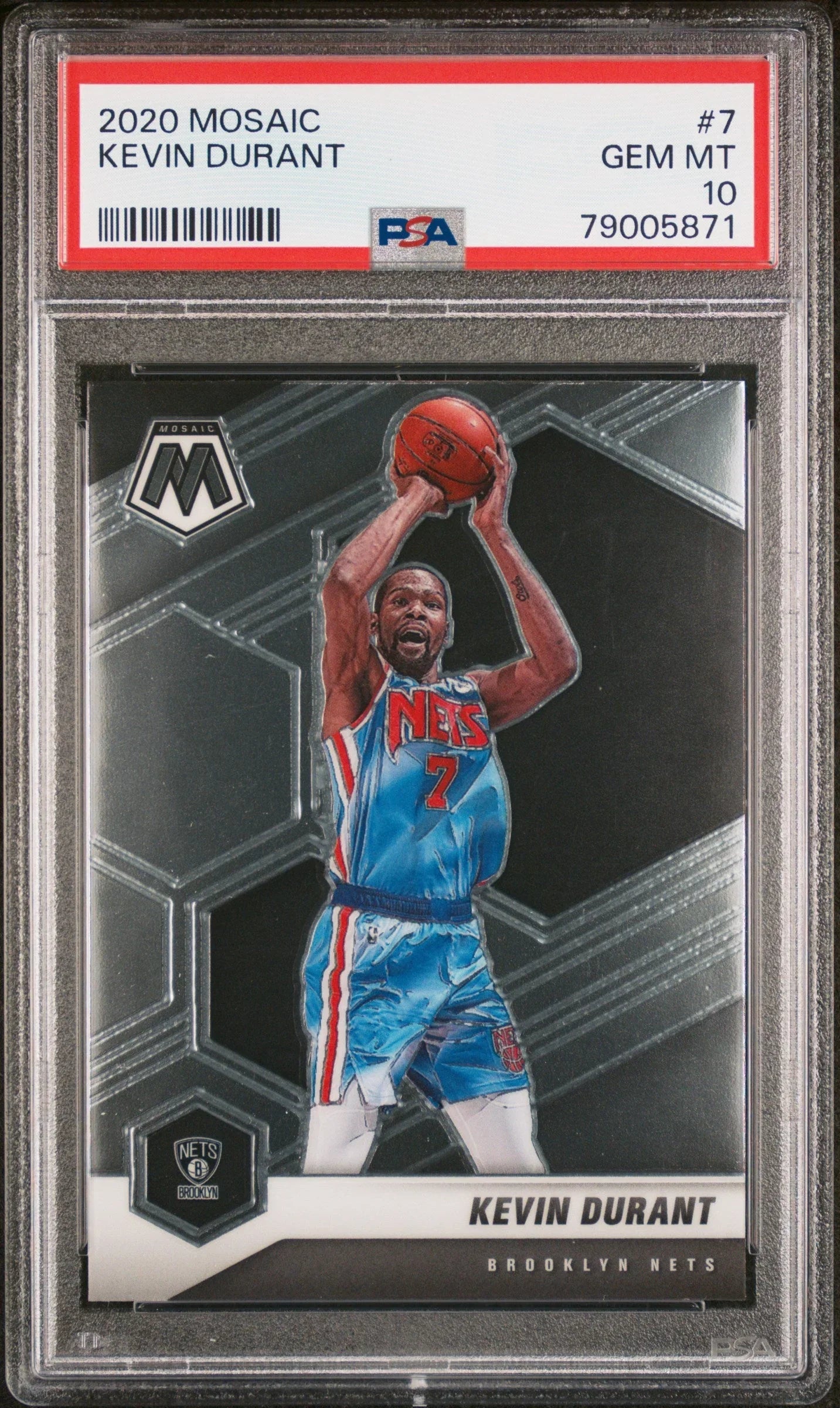 2020 PANINI MOSAIC KEVIN DURANT #7 - PSA 10