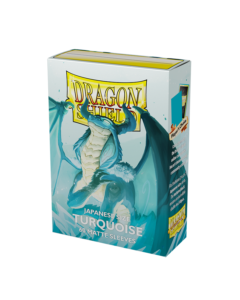 Dragon Shield: Japanese Size 60ct Sleeves - Turquoise (Matte)