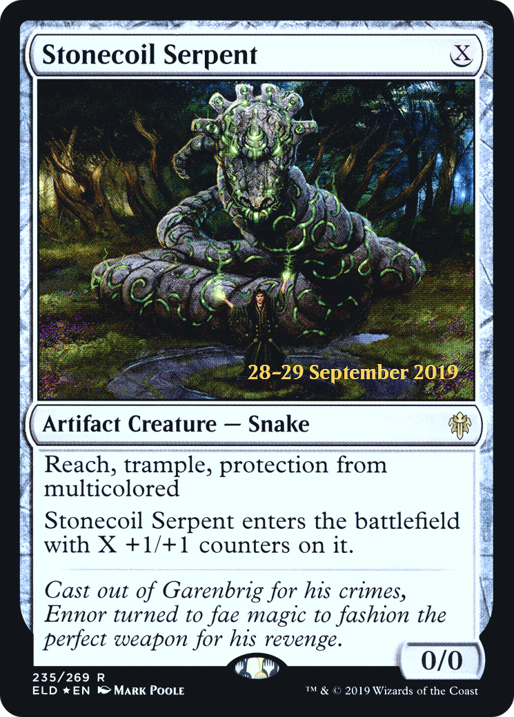 Stonecoil Serpent (PRE-235S) - Throne of Eldraine Promos Foil