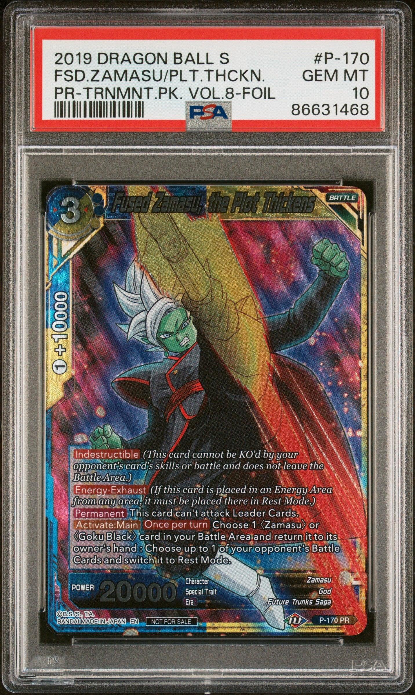 2019 DRAGON BALL SUPER FSD.ZAMASU/PLT.THCKN. #P-170 - PSA 10