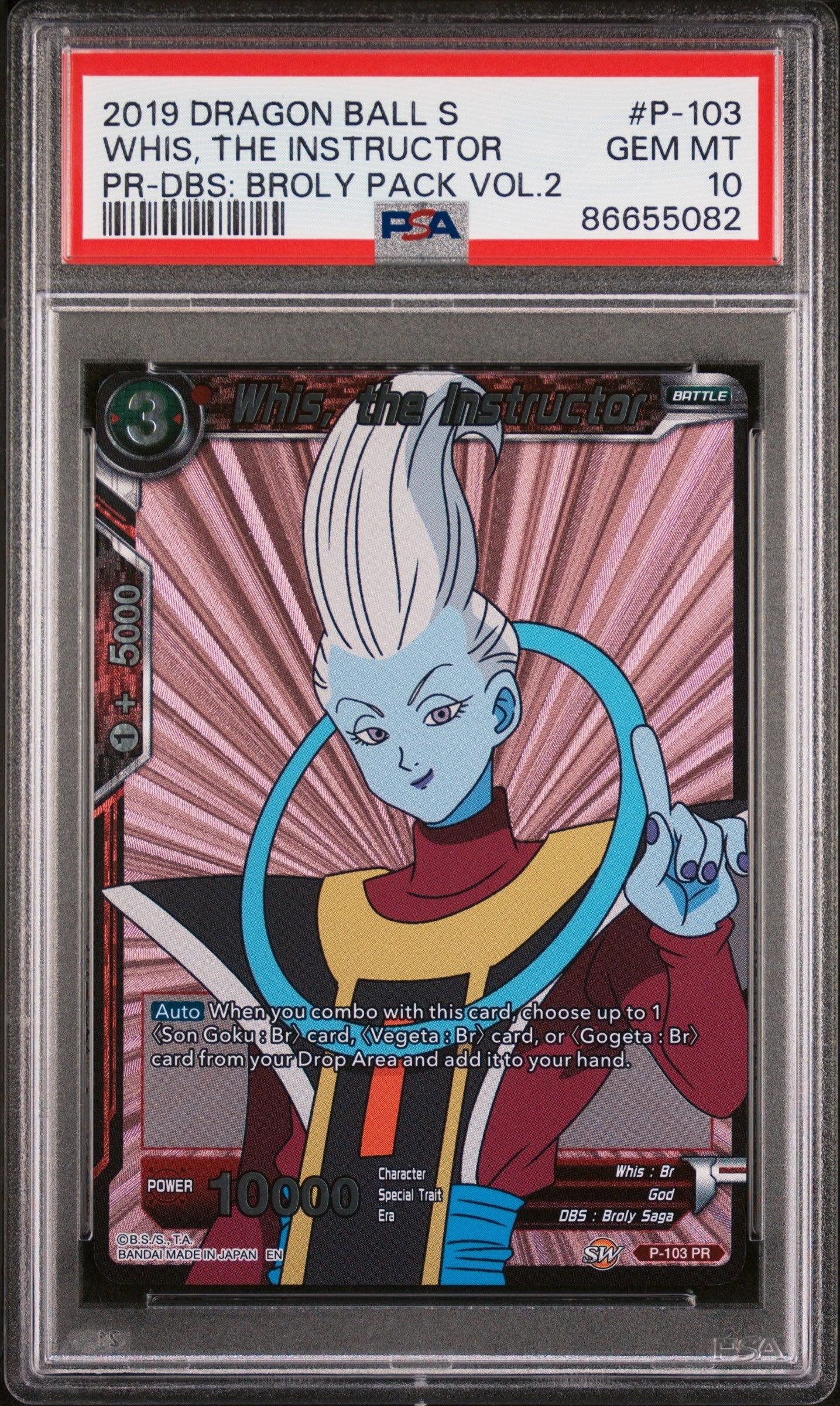 2019 DRAGON BALL SUPER DBS:BROLY VOL.2 WHIS, THE INSTRUCTOR #P-103 - PSA 10