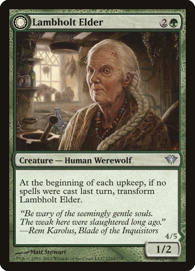 Lambholt Elder // Silverpelt Werewolf (DKA-122) - Dark Ascension: (Double Faced Transform) Foil