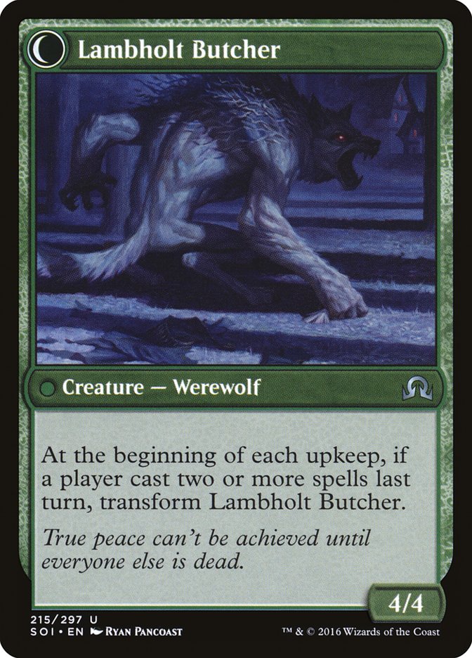 Lambholt Pacifist // Lambholt Butcher (SOI-215) - Shadows over Innistrad: (Double Faced Transform) Foil