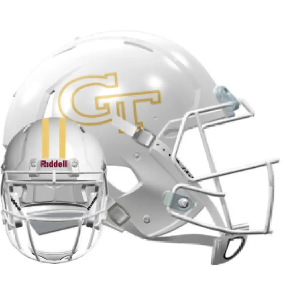 Georgia Tech Yellow Jackets NCAA Mini Speed Football Helmet Flat White- NCAA