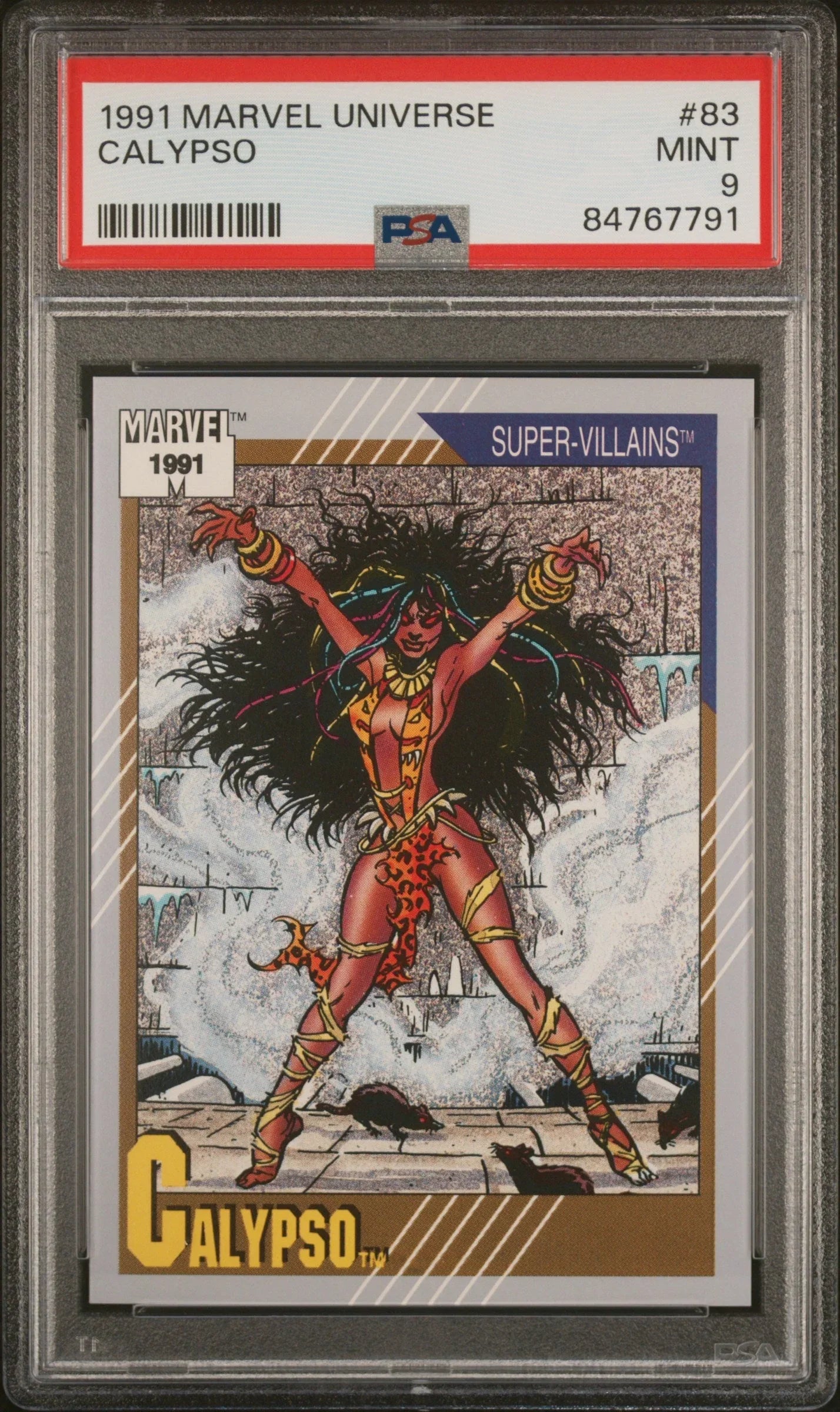 1991 MARVEL UNIVERSE CALYPSO #83 - PSA 9