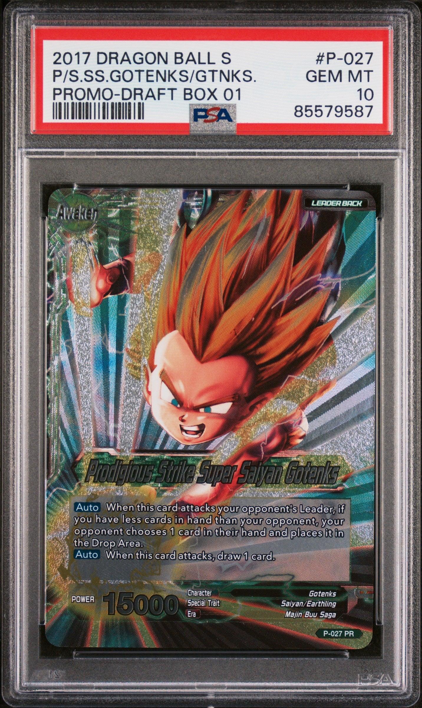 2017 DRAGON BALL SUPER 1 PRDGS STRK SS GOTENKS #P-027 - PSA 10