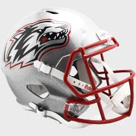 New Mexico Lobos Full Size Speed Replica Football Helmet Silver- NCAA