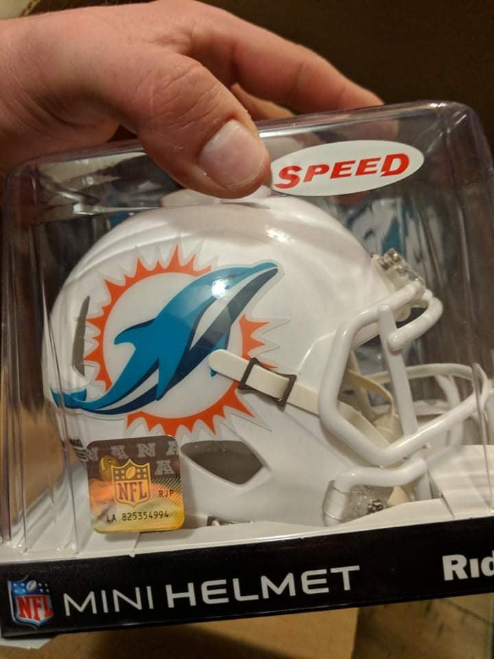 Miami Dolphins NFL Mini Speed Football Helmet