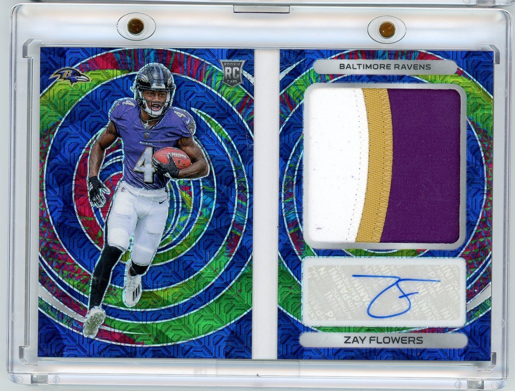 2023 Panini Spectra Rookie Optics Zay Flowers #ROZFL /15 Booklet Auto Rookie RC Football Card