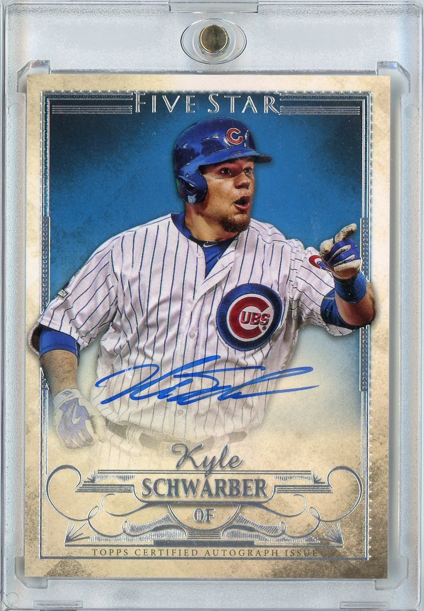 2016 Topps Five Star Kyle Schwarber #FSA-KS On Card Auto Rookie RC Baseball Card