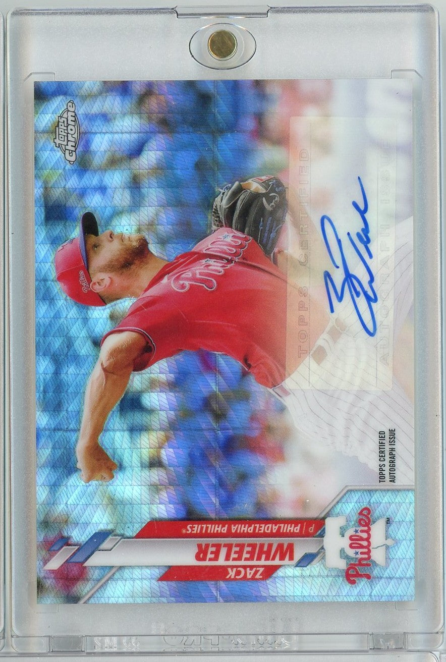 2020 Topps Chrome Zack Wheeler #USAZW /125 Xfractor Auto Philadelphia Phillies Baseball Card