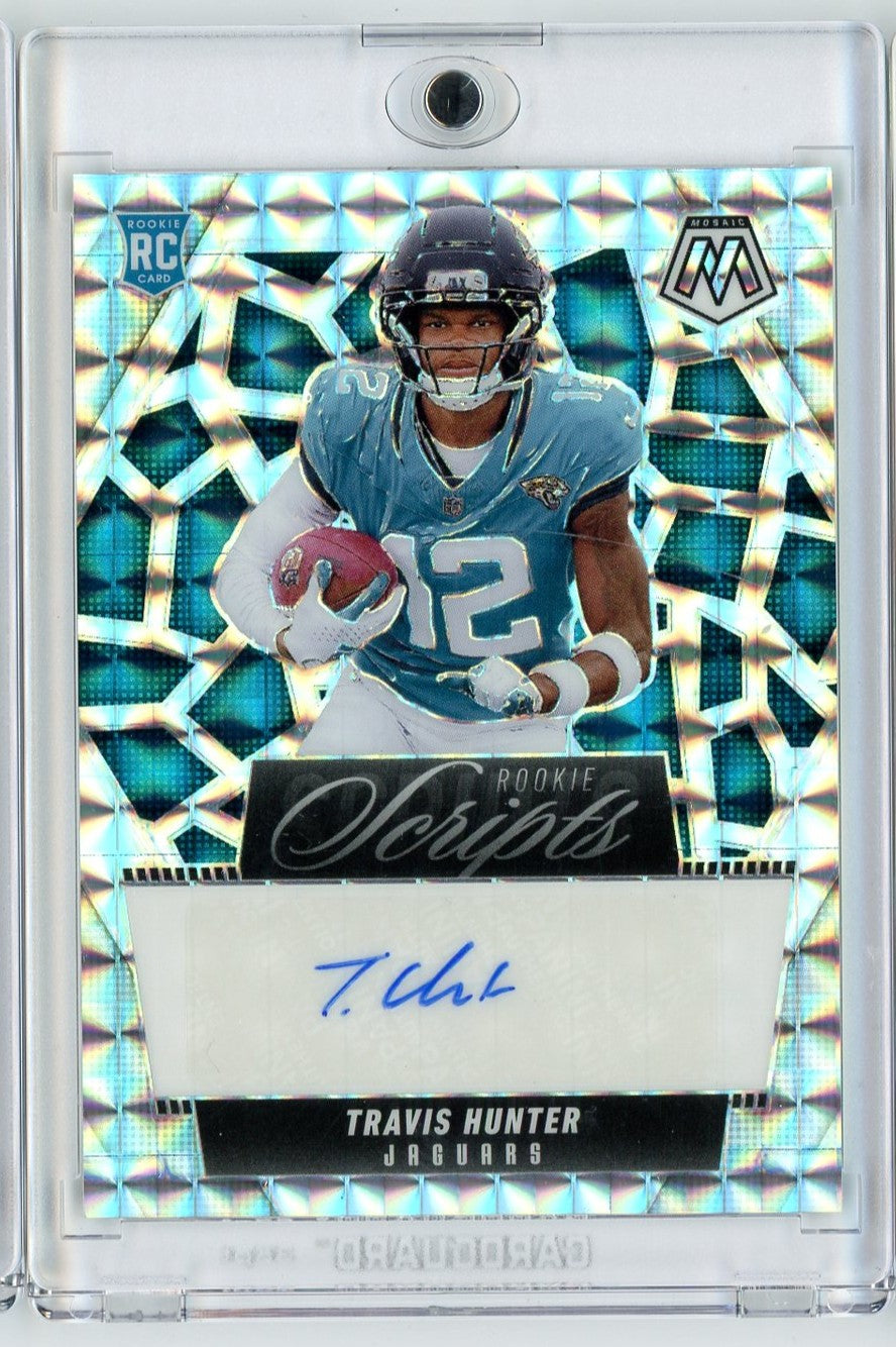 2025 Panini Mosaic Travis Hunter #RSTHR Rookie Scripts Auto Rookie RC Football Card