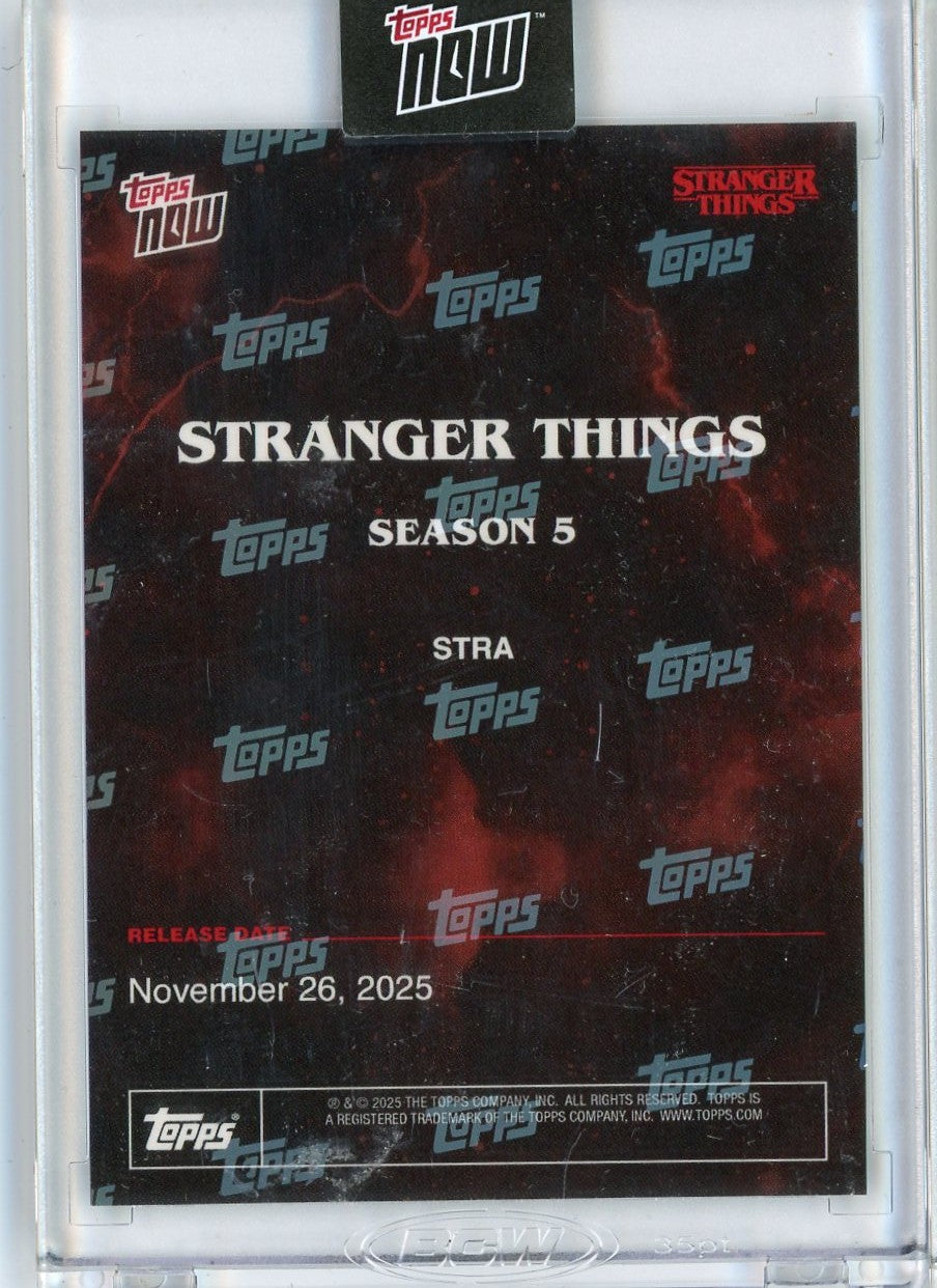 2025 Topps Now Stranger Things #STRA Gold /50 Season 5 Cover Art Card