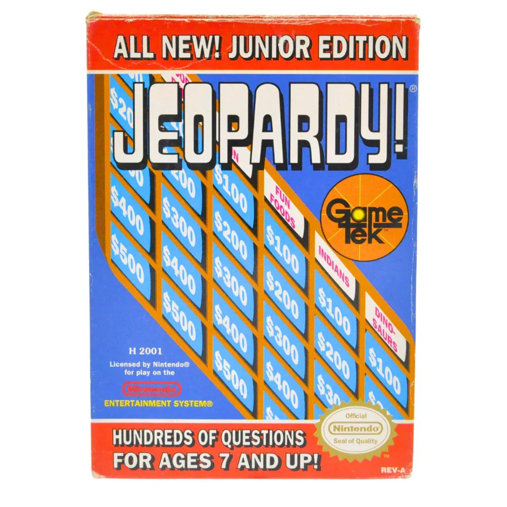NES Cart Complete in Box - Jeopardy! Junior Edition