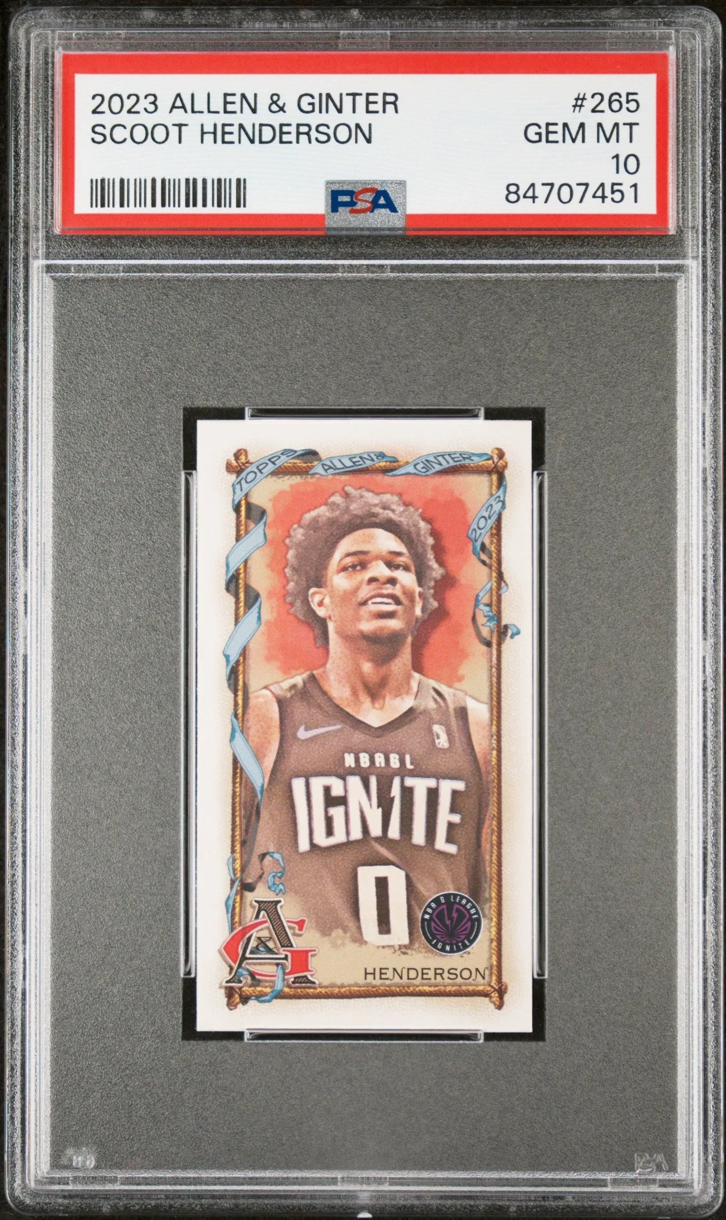 2023 TOPPS ALLEN & GINTER SCOOT HENDERSON #265 - PSA 10