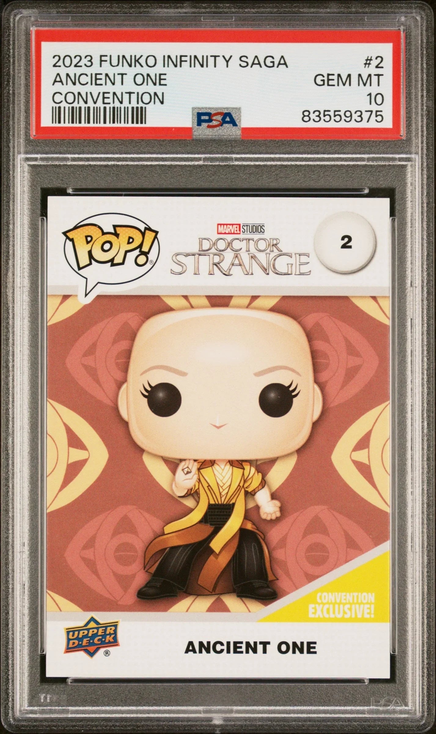 2023 UPPER DECK FUNKO POP MARVEL ANCIENT ONE CONVENTION #2 PSA 10