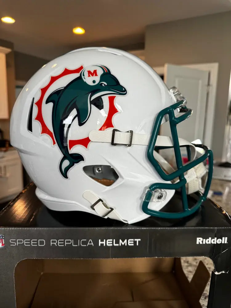 Miami Dolphins Full Size 1996 to 2012 Speed Replica Throwback Helmet - NFL
