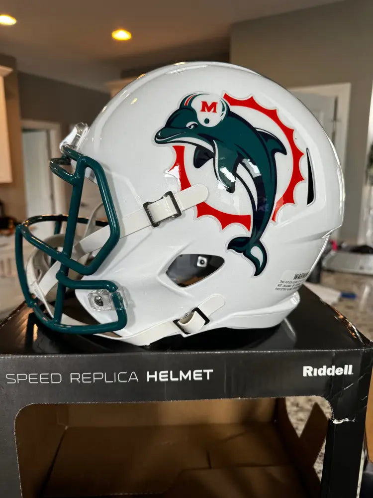 Miami Dolphins Full Size 1996 to 2012 Speed Replica Throwback Helmet - NFL