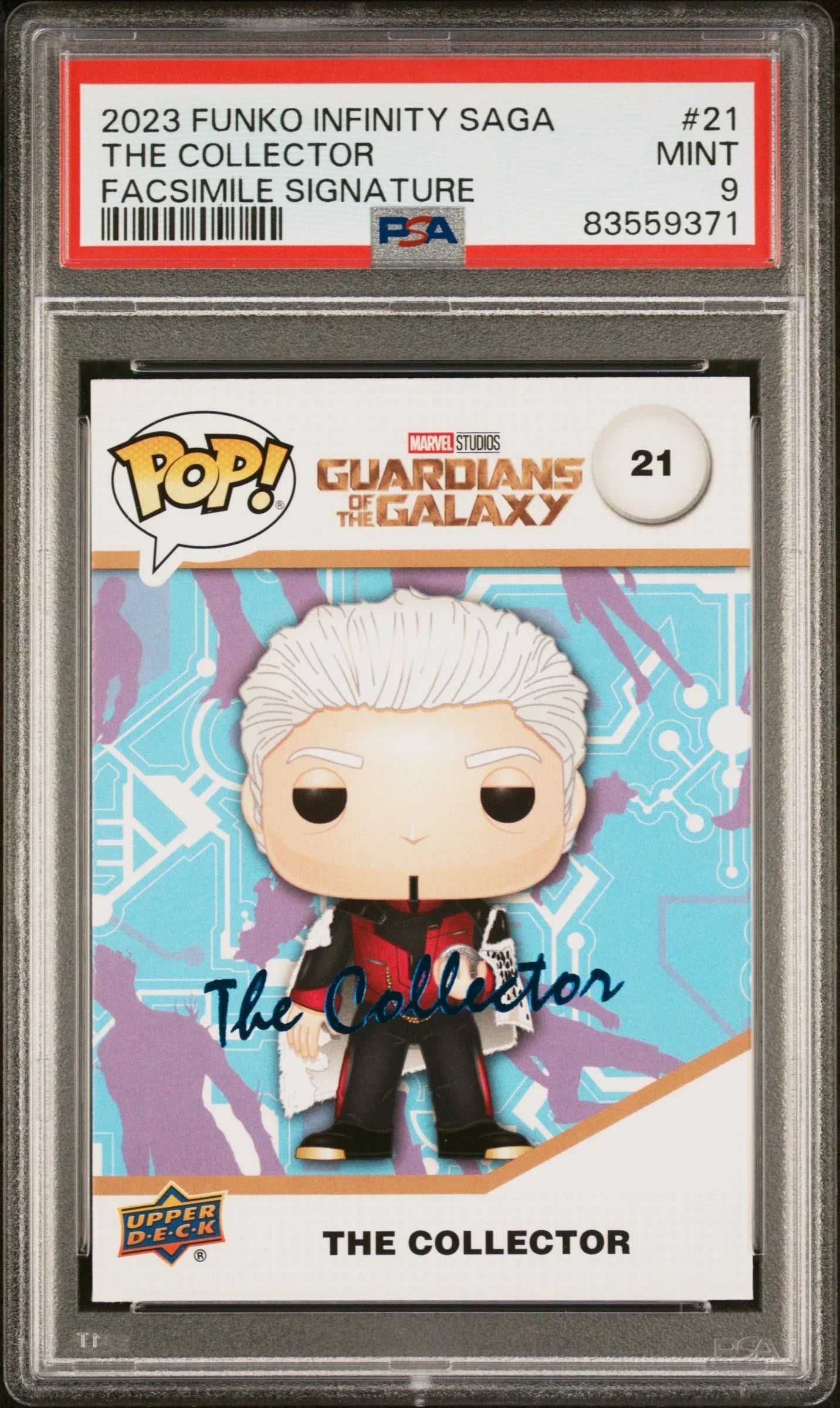 2023 UPPER DECK FUNKO POP MARVEL THE COLLECTOR FACSIMILE SIGNATURE #21 PSA 9
