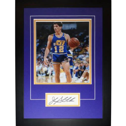 John Stockton Autographed Utah Jazz "Signature Series" Frame - JSA