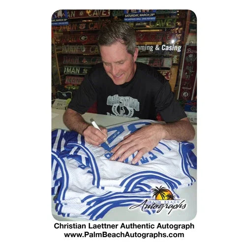 Christian Laettner Autographed Duke Blue Devils (White #32) Custom Jersey w/ "The Shot, 3/28/92"
