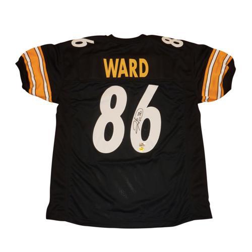 Hines Ward Autographed Pittsburgh (Black #86) Custom Jersey - Beckett