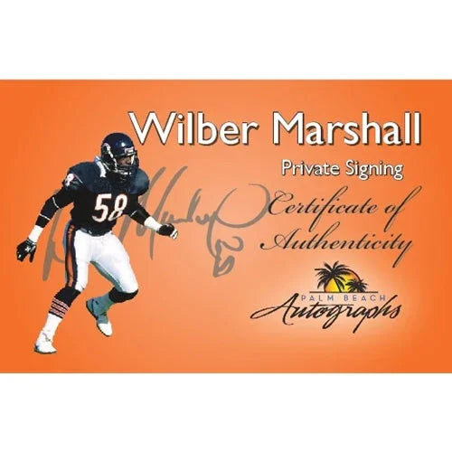 Wilber Marshall Autographed Chicago Bears Mini Helmet - JSA