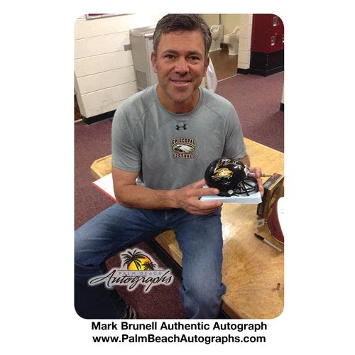 Mark Brunell Autographed Jacksonville Jaguars (Throwback) Mini Helmet