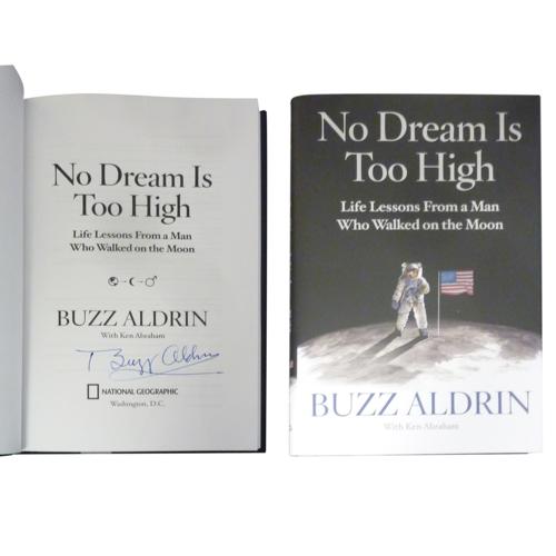 Buzz Aldrin Autographed NASA "No Dream Is Too High" Book - JSA