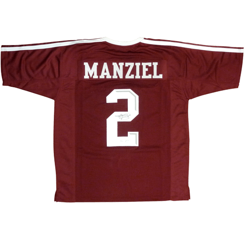 Johnny Manziel Autographed Texas A&M Aggies (Maroon #2) Custom Jersey - JSA