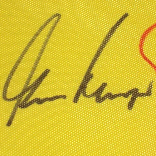 Masters Golf Pin Flag Autographed by 16 Former Champions #18