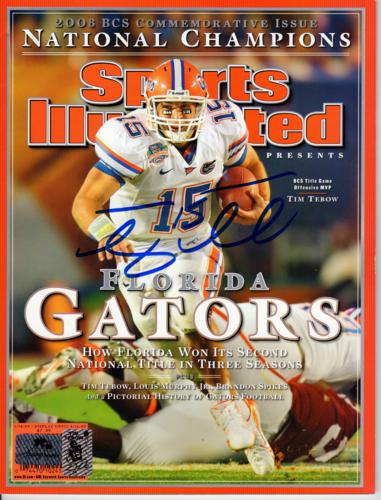 Tim Tebow Autographed Sports Illustrated (Commemorative 2008 National Champions) Magazine - Tebow Holo