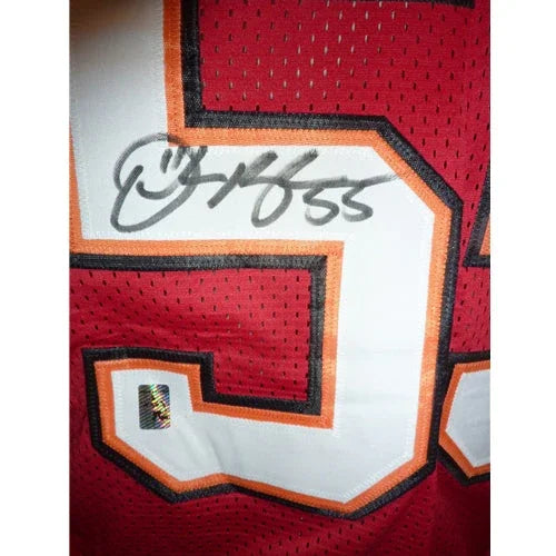 Derrick Brooks Autographed Tampa Bay Buccaneers (Red #55) Custom Jersey - Beckett