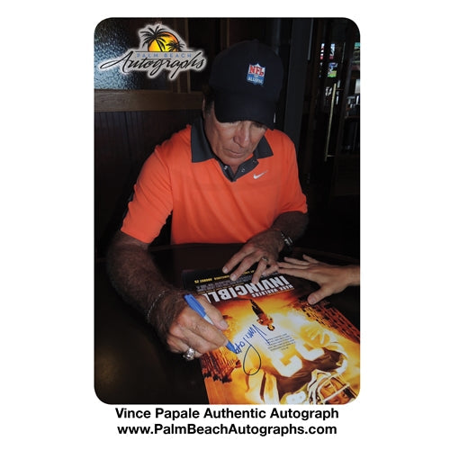 Vince Papale Autographed Invincible Deluxe Framed 11"x17" Mini Movie Poster - Beckett