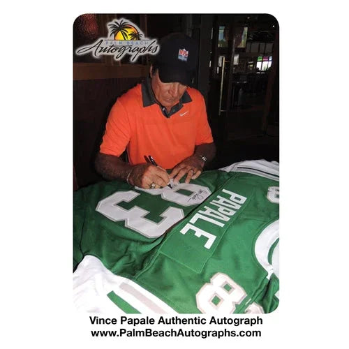 Vince Papale Autographed Philadelphia Eagles (Green #83) Custom Jersey - Beckett