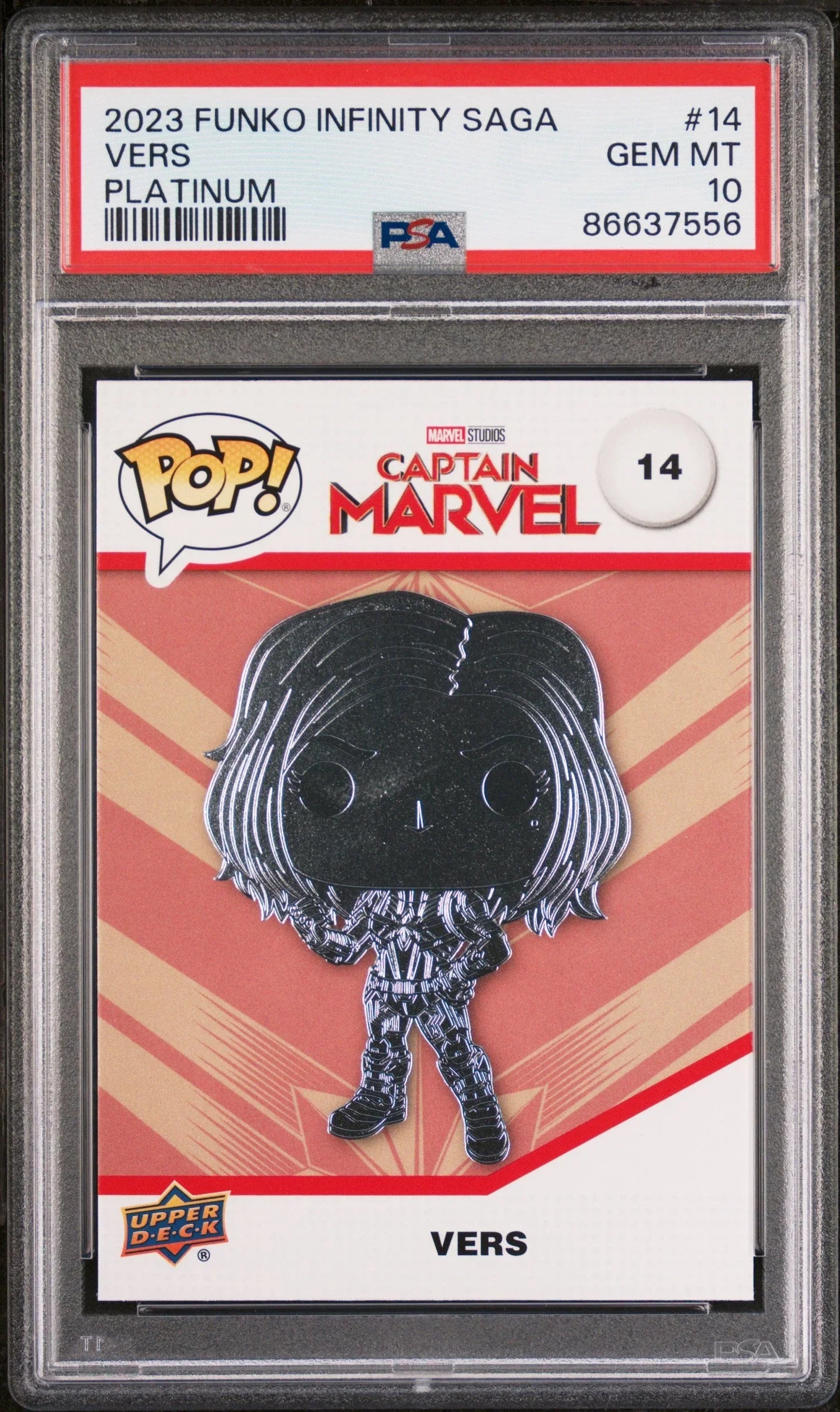 2023 UPPER DECK FUNKO POP MARVEL VERS PLATINUM #14 PSA 10