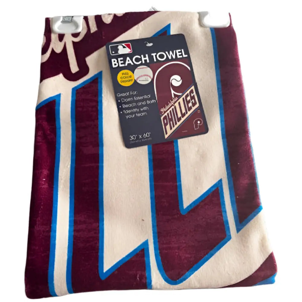 Philadelphia Phillies Retro Towel 30x60 Spectra Beach Style
