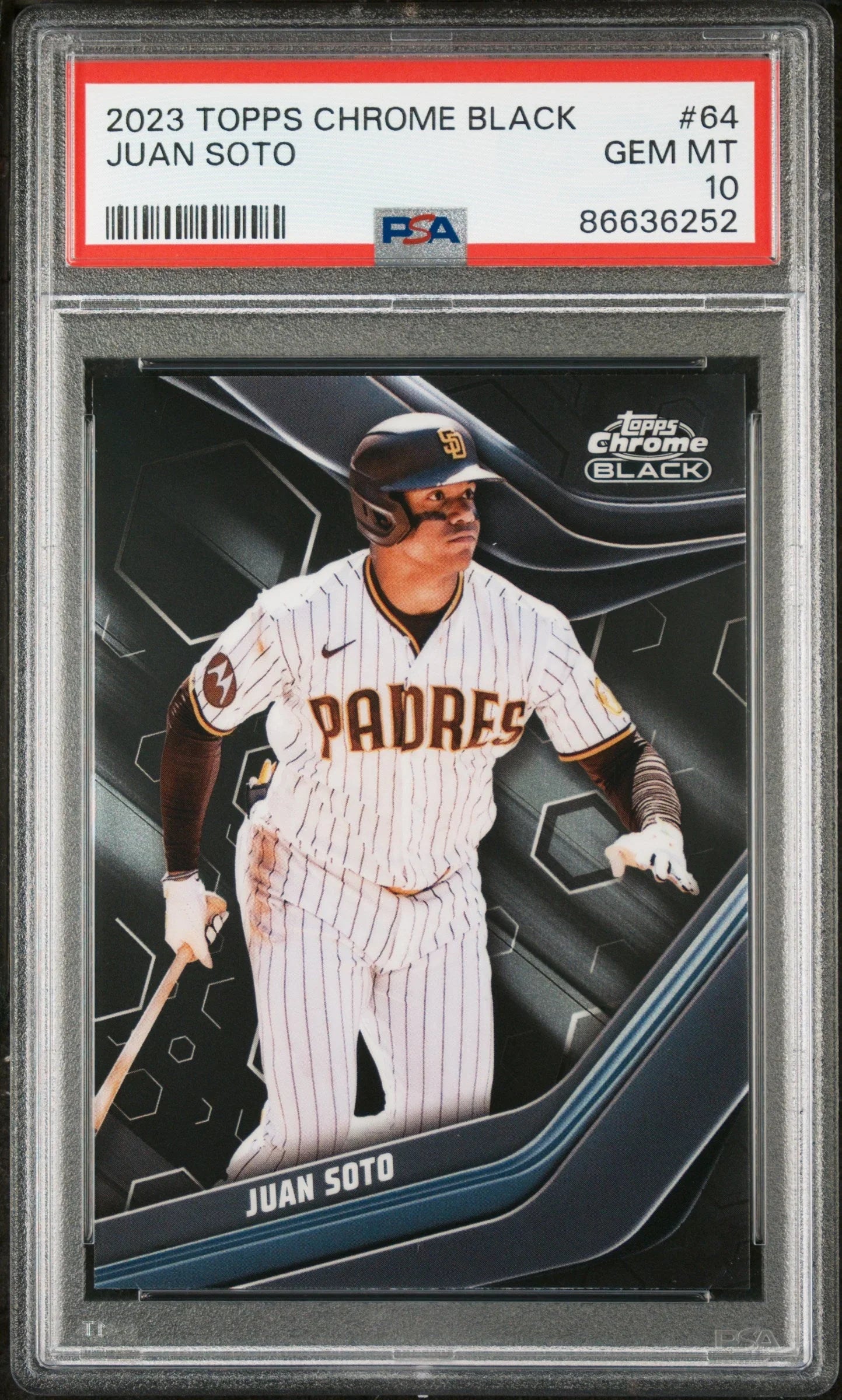 2023 TOPPS CHROME BLACK JUAN SOTO #64 - PSA 10
