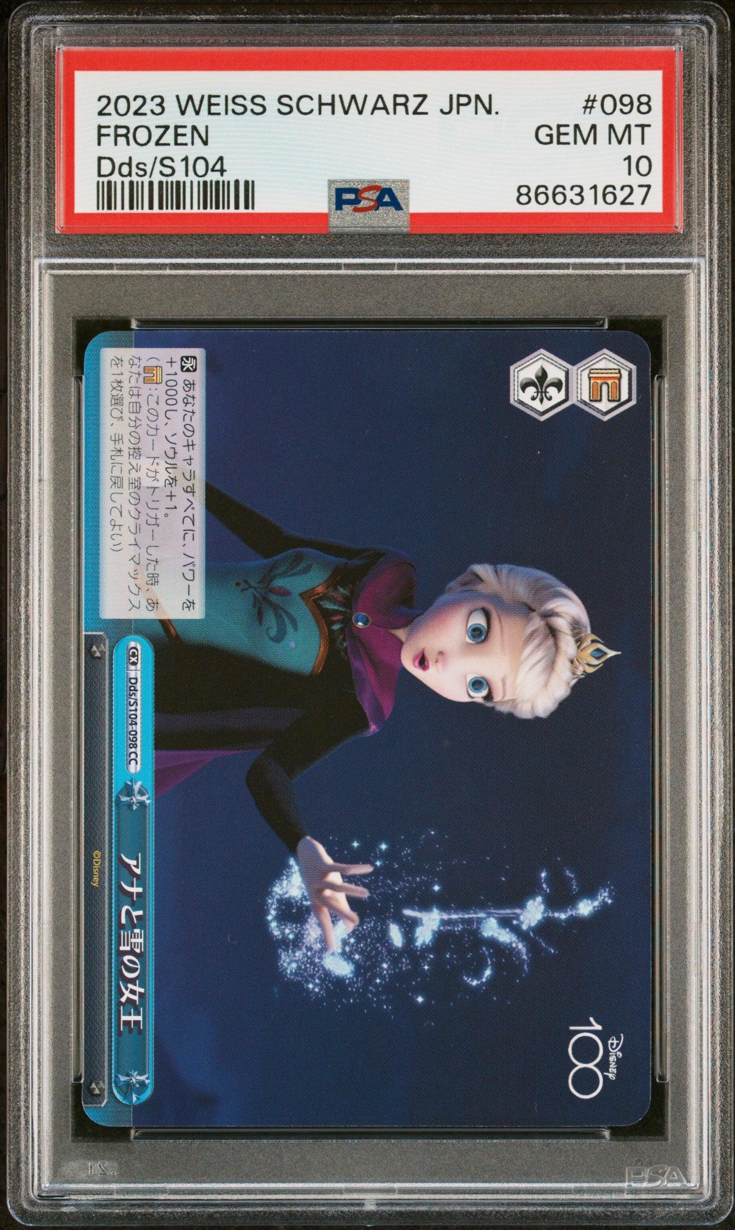 2023 WEISS SCHWARZ JAPANESE DISNEY 100 FROZEN Dds/S104 98 PSA 10