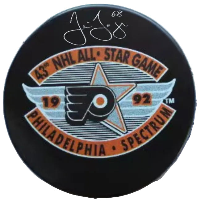Jaromir Jagr Signed 1992 All-Star Game Spectrum Logo Puck