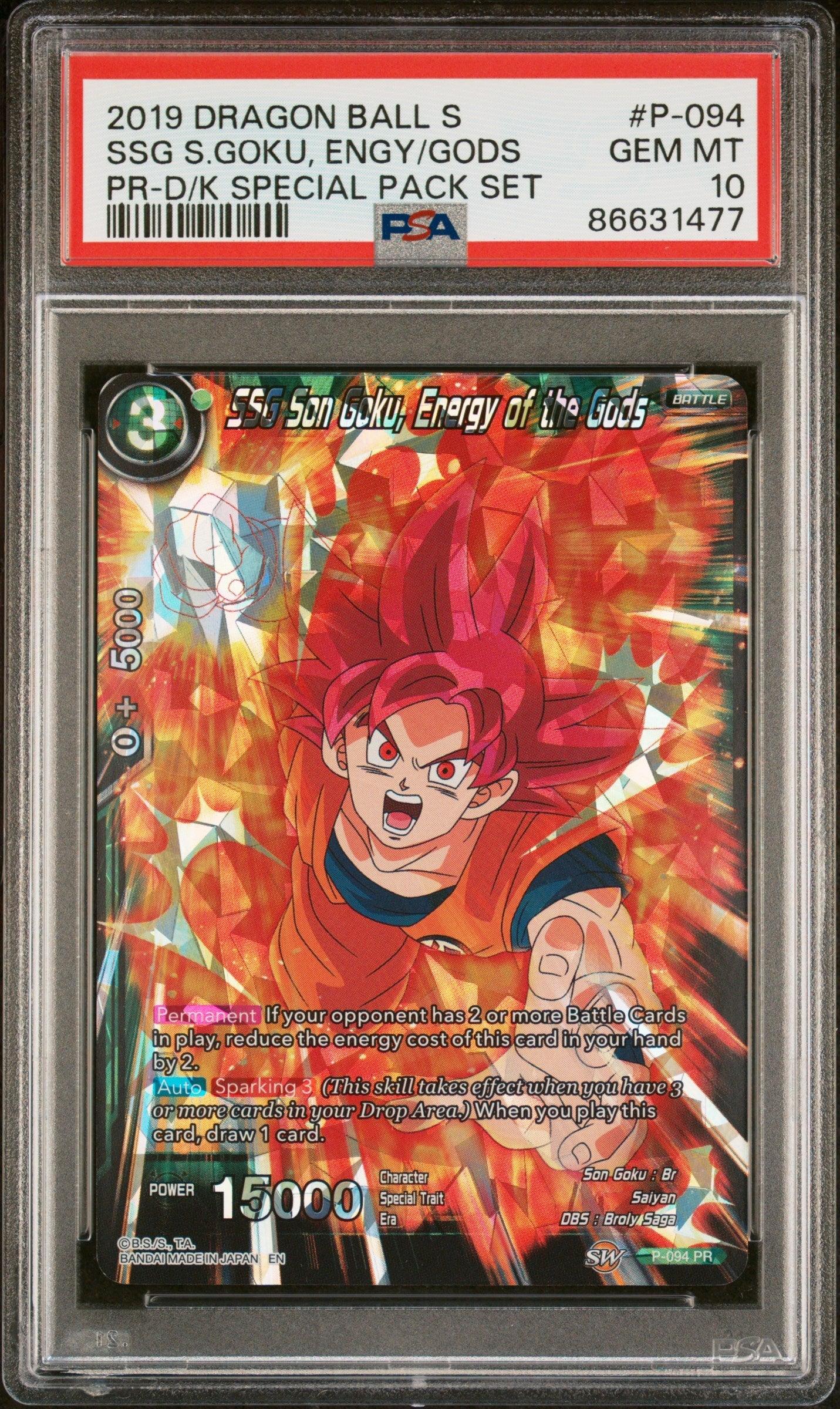 2019 DRAGON BALL SUPER SSG S.GOKU, ENGY/GODS #P-094 - PSA 10