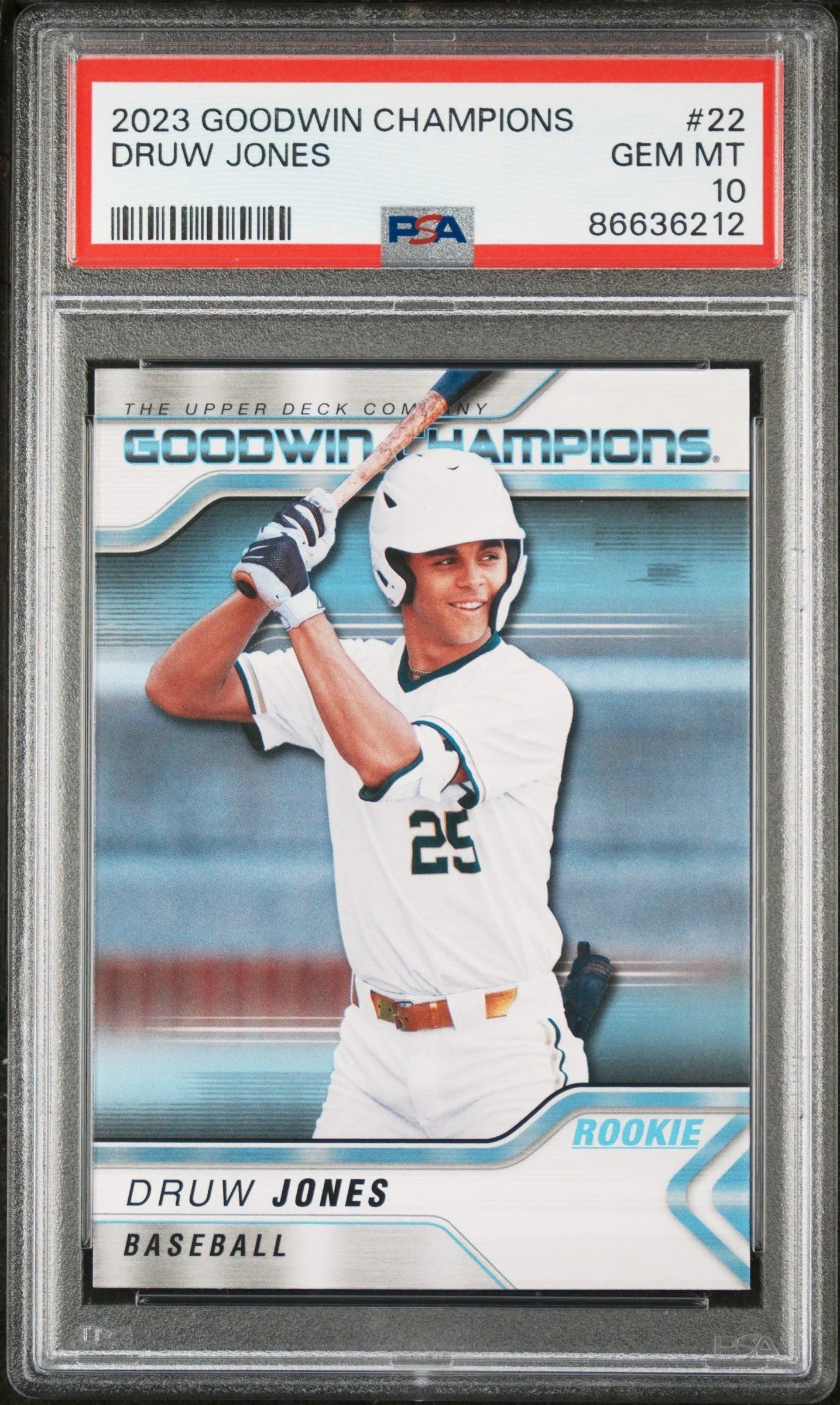 2023 UPPER DECK GOODWIN CHAMPIONS DRUW JONES #22 - PSA 10