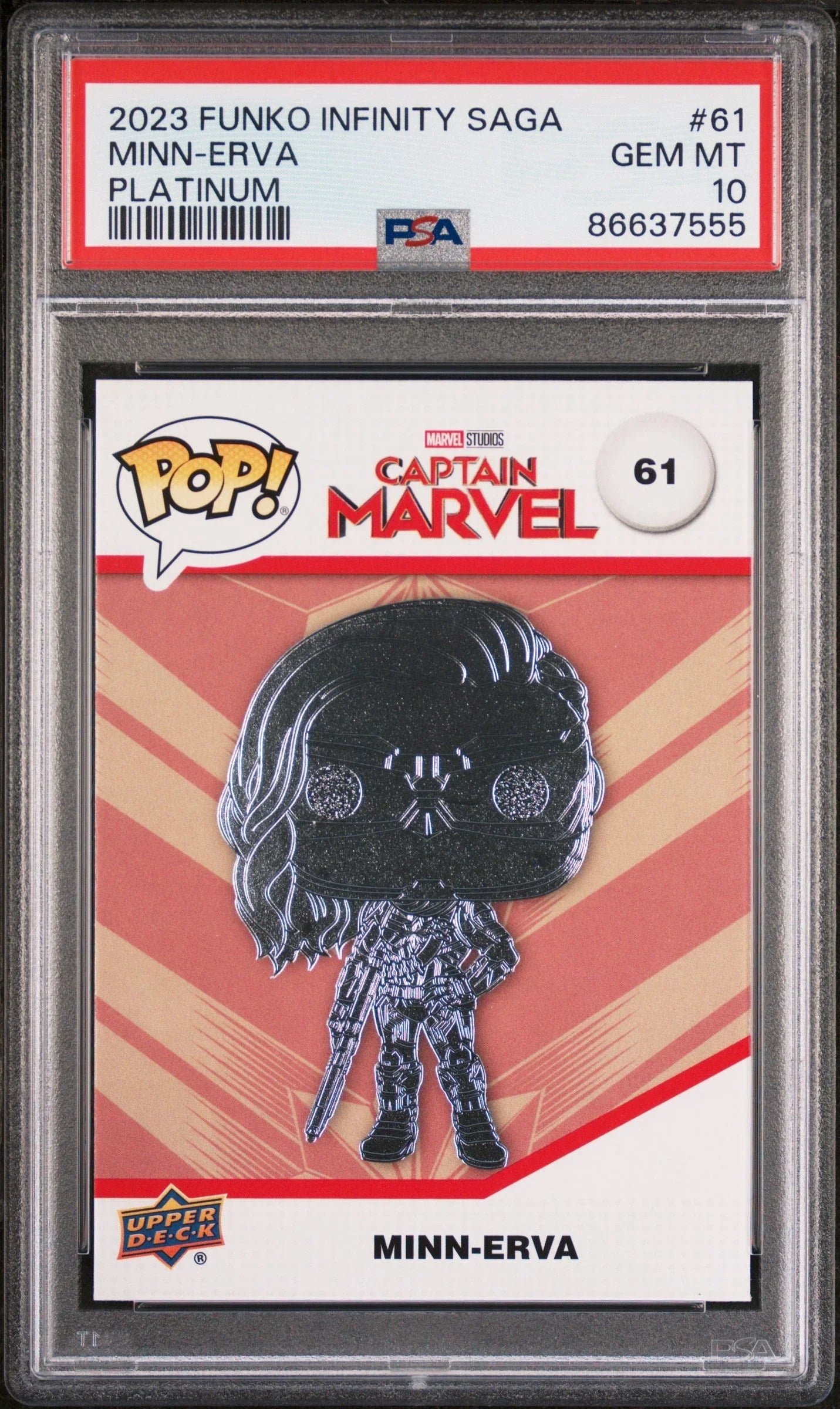 2023 UPPER DECK FUNKO POP MARVEL MINNERVA PLATINUM #61 PSA 10