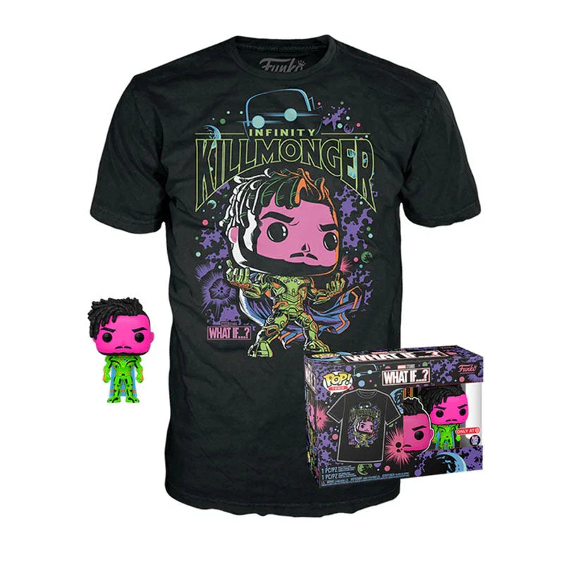 Infinity Killmonger (Blacklight) & Infinity Killmonger Tee (2XL, Sealed) 989 - Target Exclusive