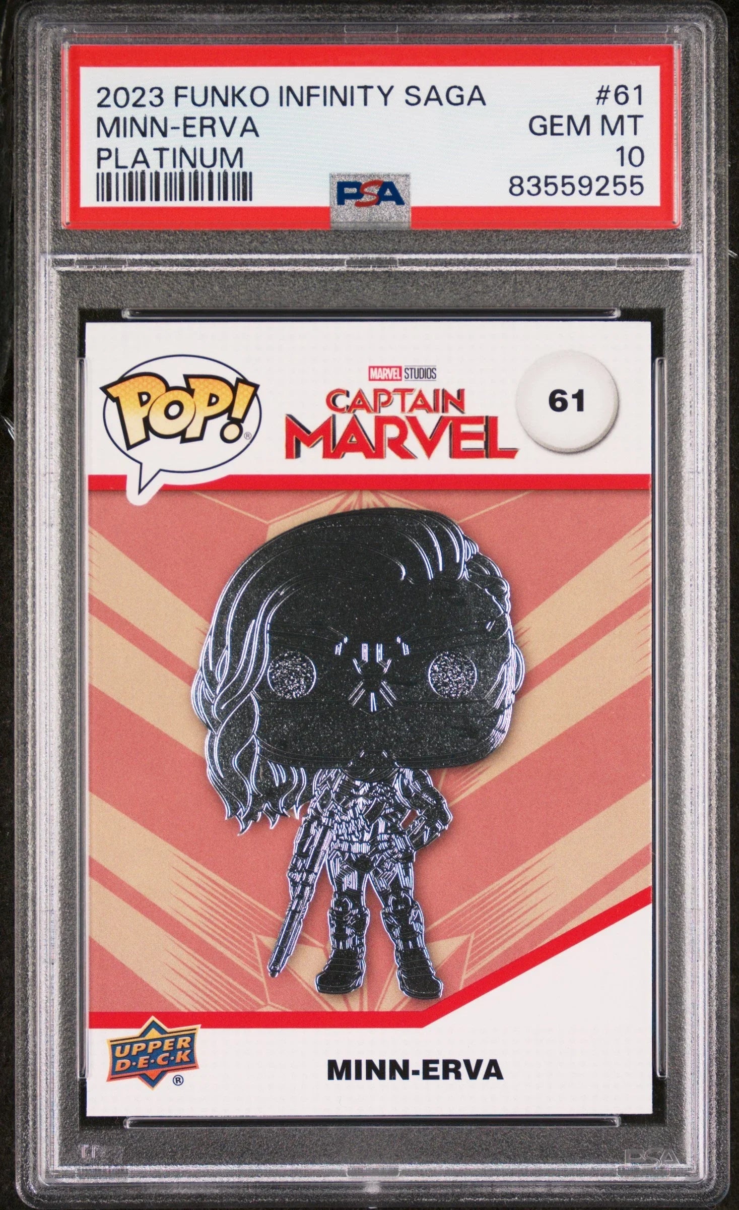 2023 UPPER DECK FUNKO POP MARVEL MINNERVA PLATINUM #61 PSA 10
